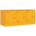 Mueble para TV de acero amarillo mostaza 99x39x44 cm