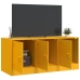 Mueble para TV de acero amarillo mostaza 99x39x44 cm