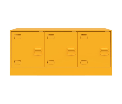 Mueble para TV de acero amarillo mostaza 99x39x44 cm