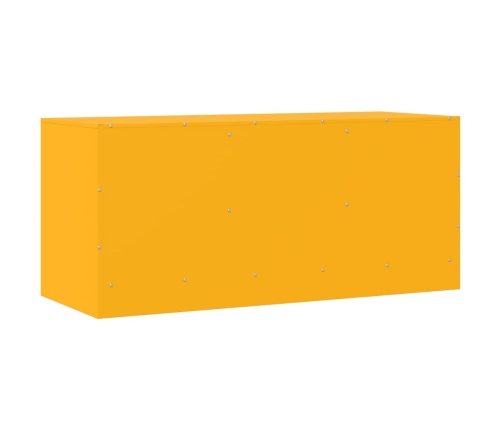 Mueble para TV de acero amarillo mostaza 99x39x44 cm