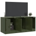 Mueble de TV de acero verde oliva 99x39x44 cm