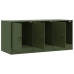 Mueble de TV de acero verde oliva 99x39x44 cm