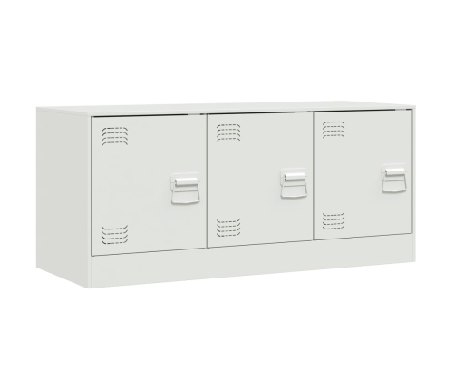 Mueble para TV de acero blanco 99x39x44 cm