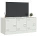 Mueble para TV de acero blanco 99x39x44 cm