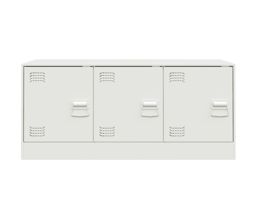 Mueble para TV de acero blanco 99x39x44 cm