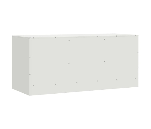 Mueble para TV de acero blanco 99x39x44 cm