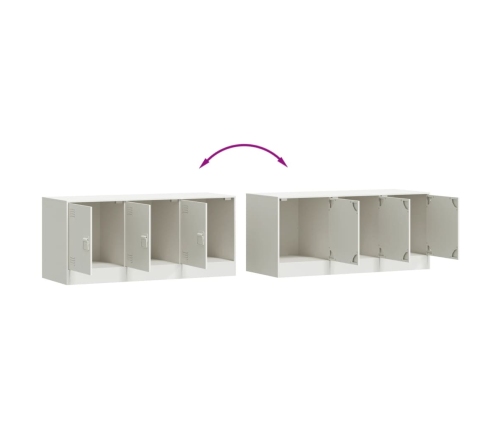 Mueble para TV de acero blanco 99x39x44 cm