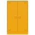 Aparador de acero amarillo mostaza 67x39x107 cm