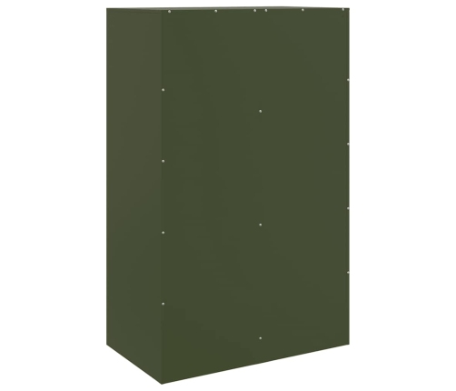 Aparador de acero verde oliva 67x39x107 cm