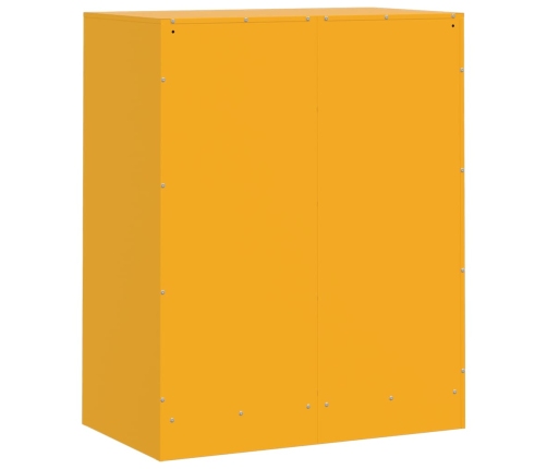 Aparador de acero amarillo mostaza 67x39x83 cm