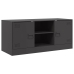 Mueble para TV de acero negro 99x39x44 cm