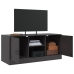 Mueble para TV de acero negro 99x39x44 cm