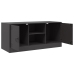 Mueble para TV de acero negro 99x39x44 cm