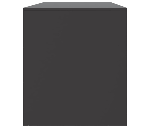 Mueble para TV de acero negro 99x39x44 cm