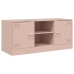 Mueble para TV de acero rosa 99x39x44 cm