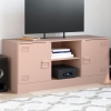 Mueble para TV de acero rosa 99x39x44 cm