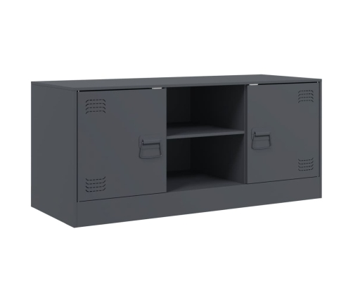 Mueble para TV de acero gris antracita 99x39x44 cm