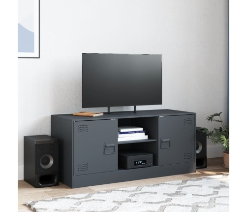 Mueble para TV de acero gris antracita 99x39x44 cm