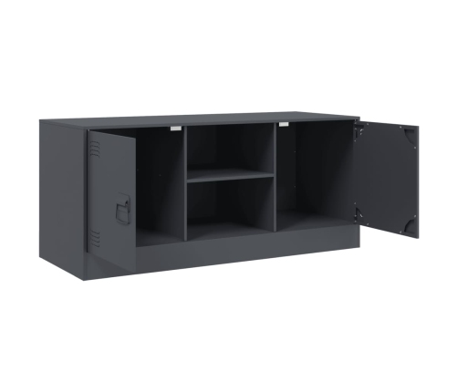 Mueble para TV de acero gris antracita 99x39x44 cm