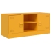 vidaXL Mueble para TV de acero amarillo mostaza 99x39x44 cm