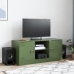 Mueble de TV de acero verde oliva 99x39x44 cm