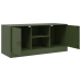 Mueble de TV de acero verde oliva 99x39x44 cm