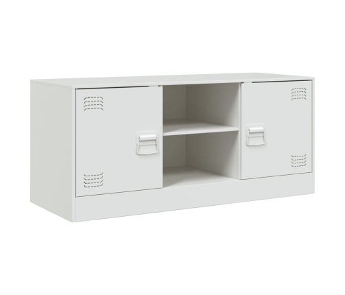 Mueble para TV de acero blanco 99x39x44 cm