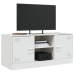 Mueble para TV de acero blanco 99x39x44 cm