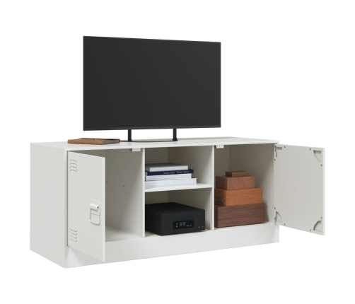 Mueble para TV de acero blanco 99x39x44 cm