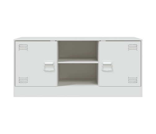 Mueble para TV de acero blanco 99x39x44 cm