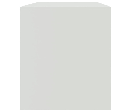 Mueble para TV de acero blanco 99x39x44 cm