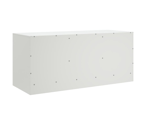 Mueble para TV de acero blanco 99x39x44 cm