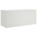 Mueble para TV de acero blanco 99x39x44 cm