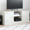 Mueble para TV de acero blanco 99x39x44 cm