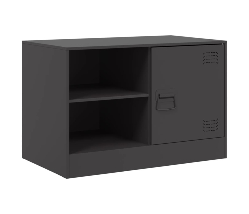 Mueble para TV de acero negro 67x39x44 cm