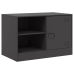 Mueble para TV de acero negro 67x39x44 cm