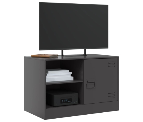 Mueble para TV de acero negro 67x39x44 cm