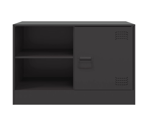 Mueble para TV de acero negro 67x39x44 cm