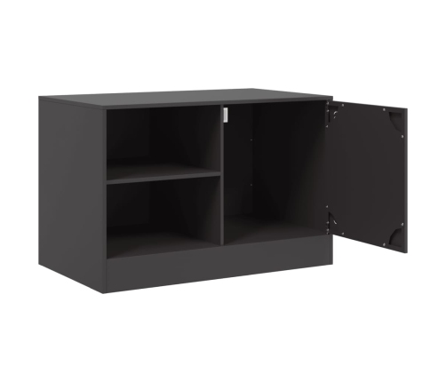 Mueble para TV de acero negro 67x39x44 cm