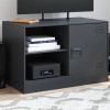 Mueble para TV de acero negro 67x39x44 cm