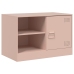 Mueble para TV de acero rosa 67x39x44 cm