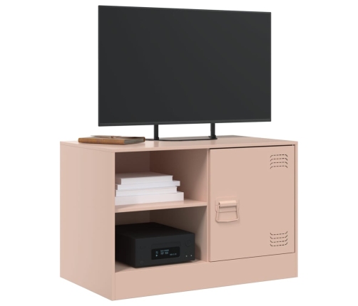 Mueble para TV de acero rosa 67x39x44 cm