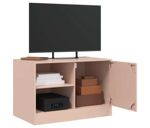 Mueble para TV de acero rosa 67x39x44 cm