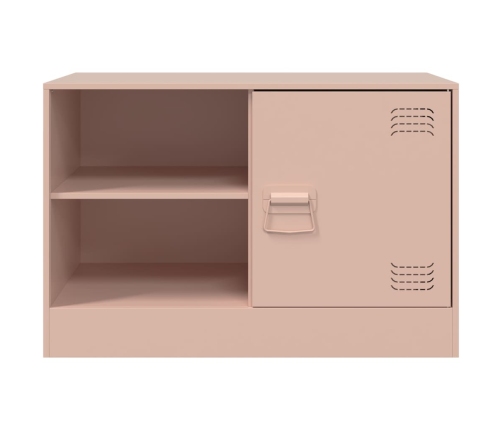 Mueble para TV de acero rosa 67x39x44 cm