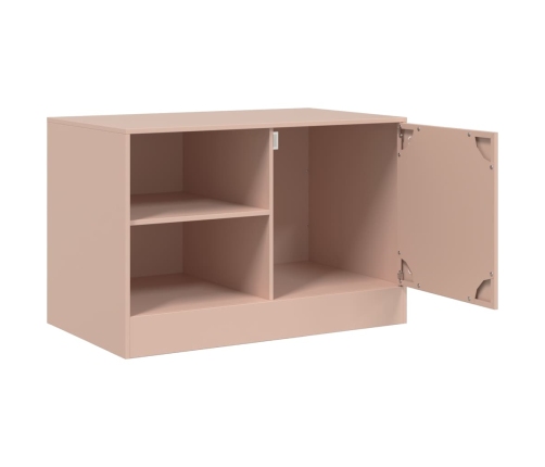 Mueble para TV de acero rosa 67x39x44 cm