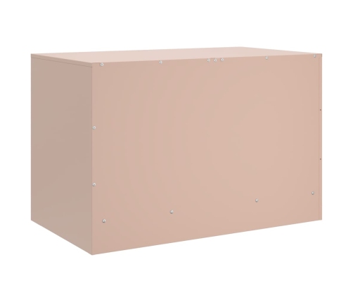 Mueble para TV de acero rosa 67x39x44 cm