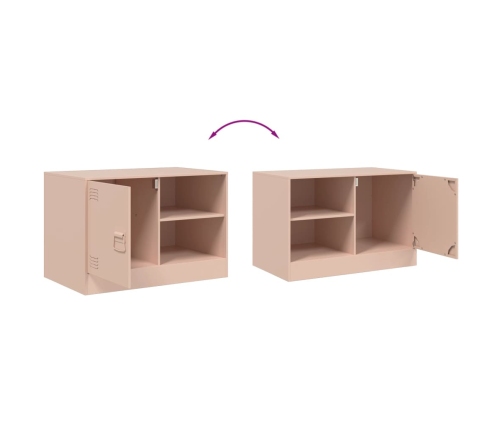 Mueble para TV de acero rosa 67x39x44 cm