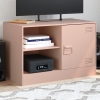 Mueble para TV de acero rosa 67x39x44 cm