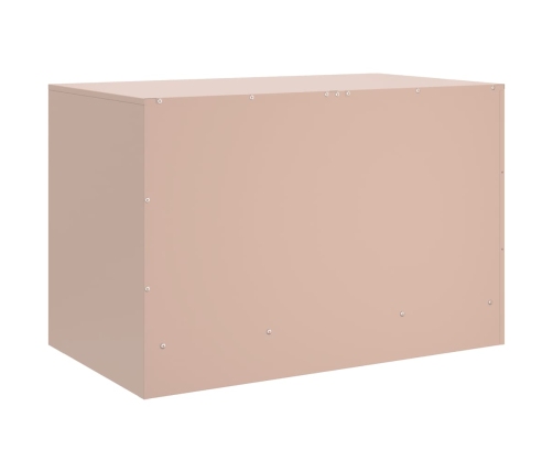 Muebles para TV 2 unidades acero rosa 67x39x44 cm