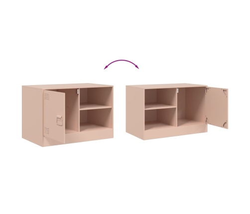 Muebles para TV 2 unidades acero rosa 67x39x44 cm